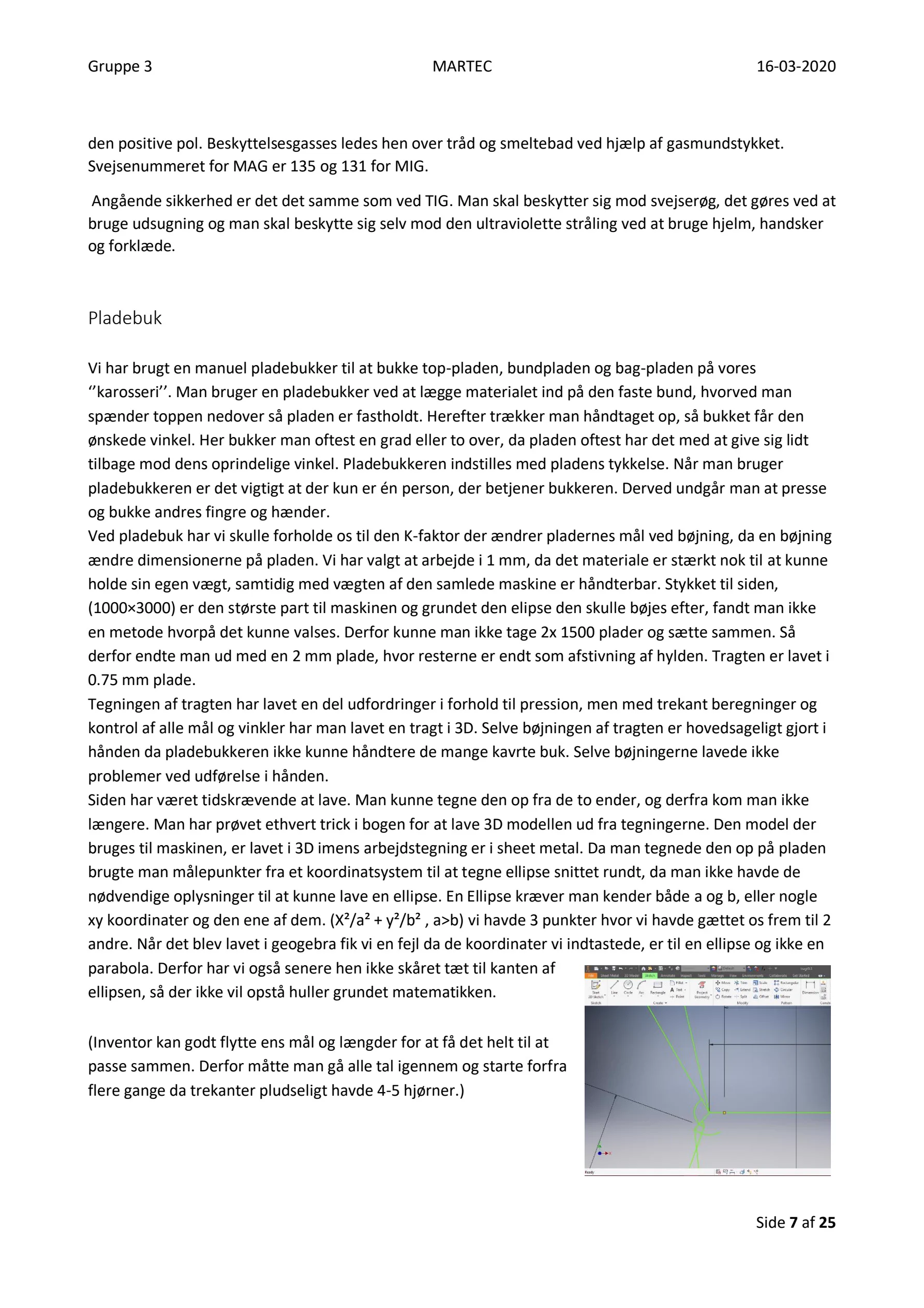 Geometri, pladebukning og udvikling