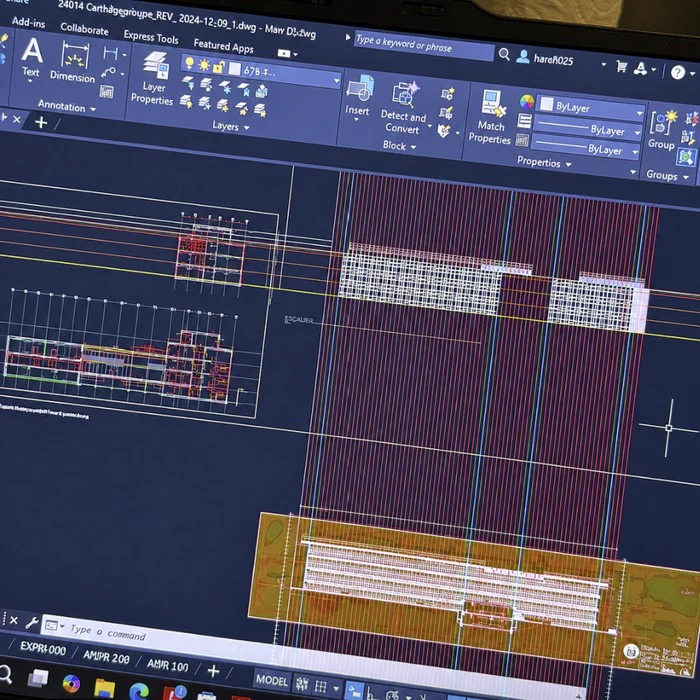 AutoCAD-tegning med opbygning og målsætning